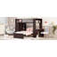 Lit mezzanine avec lit simple autoportant, tablettes, bureau et garde-robe-145323492-145323513