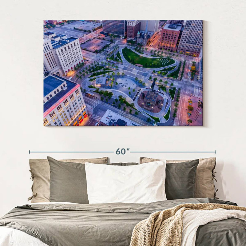 Cleveland Public Square View, 34" H x 51" W