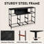 Commode 8 tiroirs de 120 cm de large avec éclairage DEL et station de recharge pour chambre à coucher, meuble télé avec tiroirs en tissu et structure en acier robuste, idéal pour chambre d'enfant ou salon.-2049925665