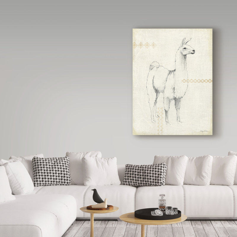 « llama land xi », art sur toile, H 19 po x l 14 po x P 2 po