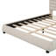 Lit plateforme tapissier en velours-1223470342