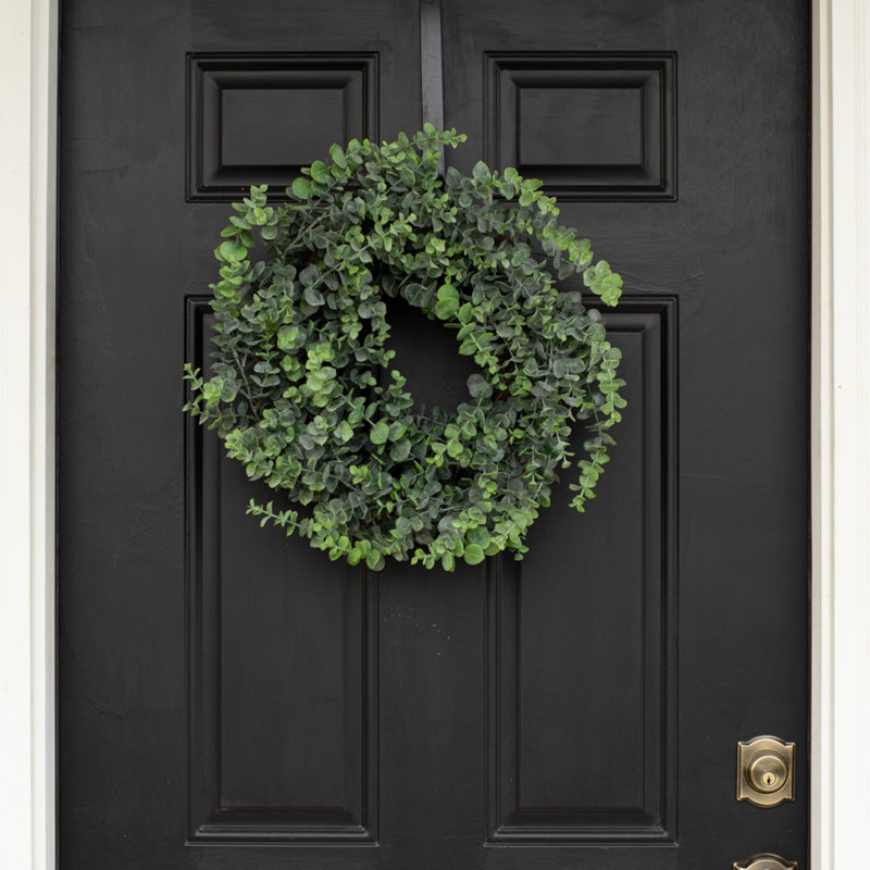 Handcrafted Faux Eucalyptus Wreath, 20" H x 20" W x 6" D