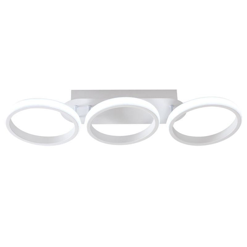 Aluminium LED Semi Flush Mount, White