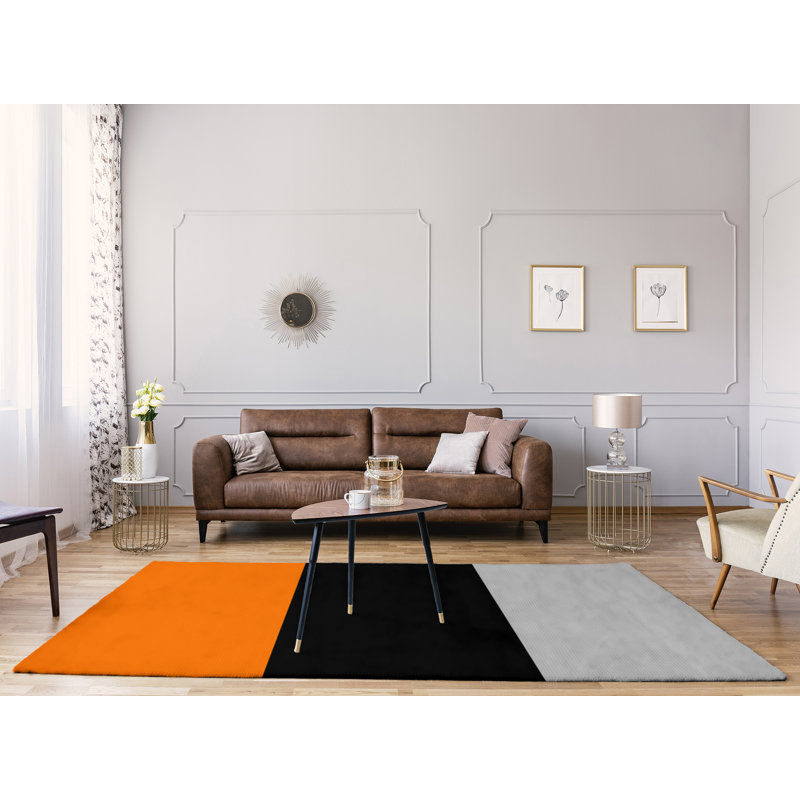 Tapis orange/noir, Rectangle 8 pi x 10 pi