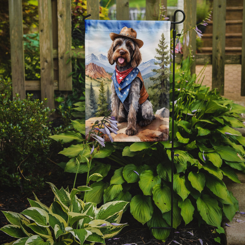 Drapeau Cowboy Welcome Garden, Griffon d'arrêt à poil dur