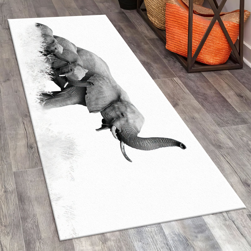 Exquisite Non-Woven Soft Printed Rug with a Striking Geometric Design Perfect for Elevating the Look of any Living Space