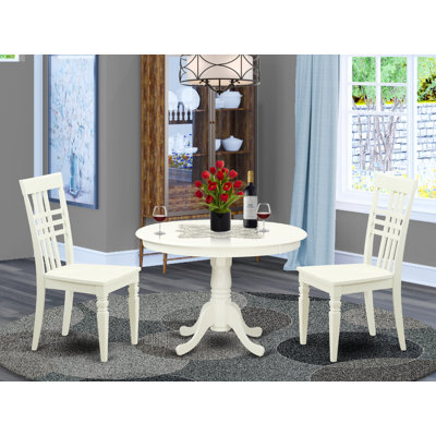 Dewar Rubberwood Solid Wood Dining Set by Alcott Hill