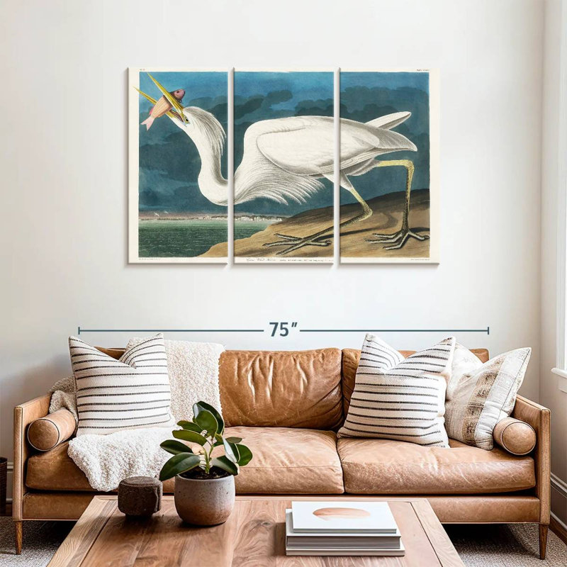 Great White Heron, 36" H x 57" W