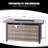 Mehalek 25" H X 47" W Propane Fire Pit Table With Rattan Side Panel, Outdoor Ceramic Tabletop Fire Pit