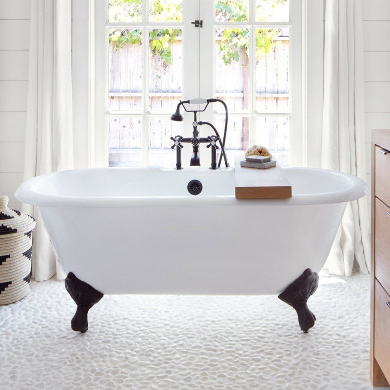 Kensington 66'' x 30'' Soaking Porcelain Bathtub, Oil Rubbed Bronze
