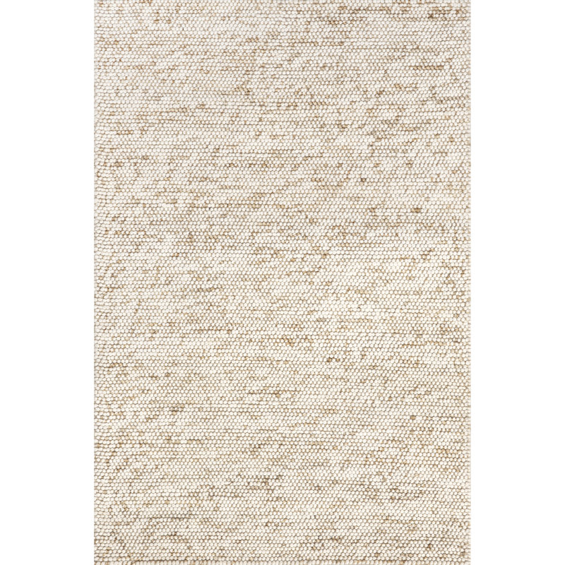 Tapis en laine texturé Deeanna, Rectangle 7 pi 6 po x 9 pi 6 po