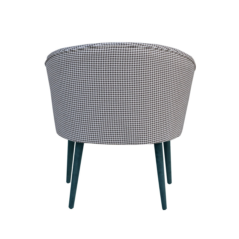 Plum Velvet Barrel Chair, Turquoise