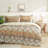 Queen Bohemian Floral Medallion Reversible Duvet Cover Set with 2 Shams-1487549566