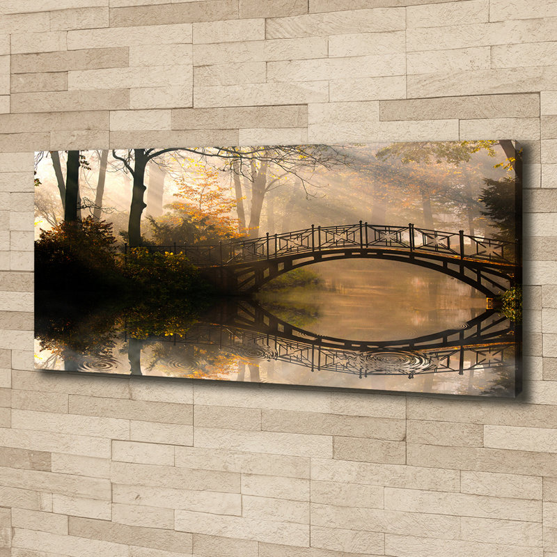 Old Bridge In Autumn - Wrapped Canvas Print