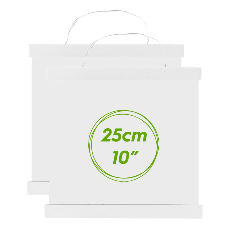 Matte Picture Frame with Mat, White, 2cm H x 25cm W x 1.5cm D