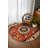 Jazeera Collection Digital Print Cotton-Polyester Orange Floral Rug-18048035
