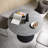 Black Round Sintered Stone Dining table