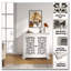Armoire décorative, 2 portes à découper Buffet Serveur Console pour cuisine, salle à manger, salon, couloir