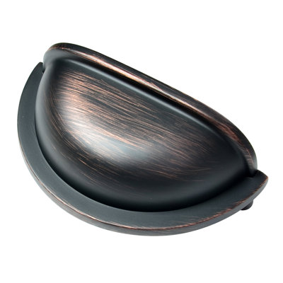 South Main Hardware 10-Pack, Modern Bin Cup Drawer Handle Pull, 3" Centre to Centre, 3.4" Length, Flat Black Finish
