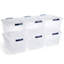 Bacs de rangement en plastique transparent de 95 pte avec couvercles Rubbermaid, paquet de 4