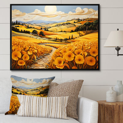 Benna " Countryside Yellow Fields Patchwork III "