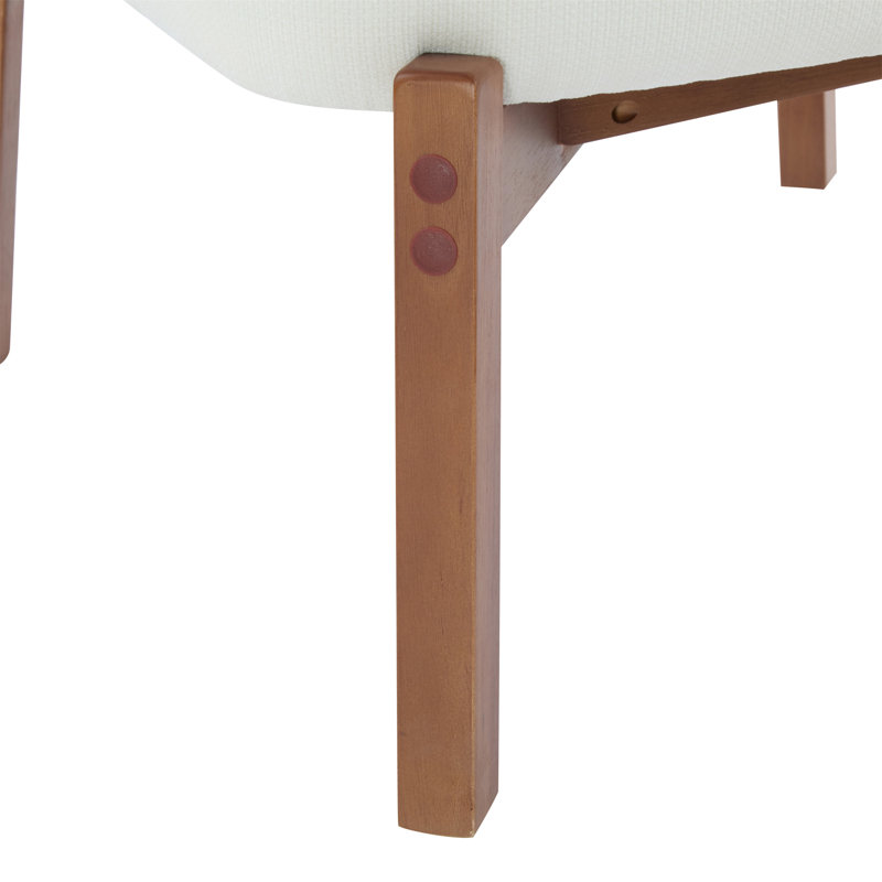 [Ensemble de 2] Méridienne beige moderne avec dossier tissé (table non incluse)