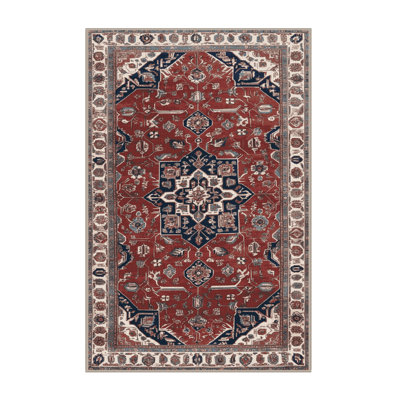 Machine Washable Persian Brown Area Rug