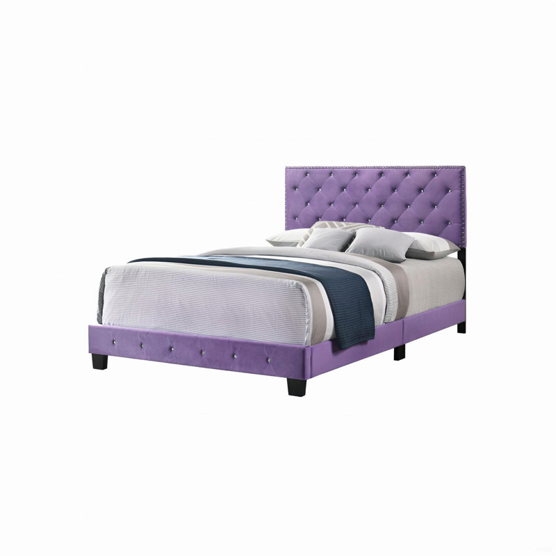 Charmant lit dans une teinte rafraîchissante, Purple, Queen