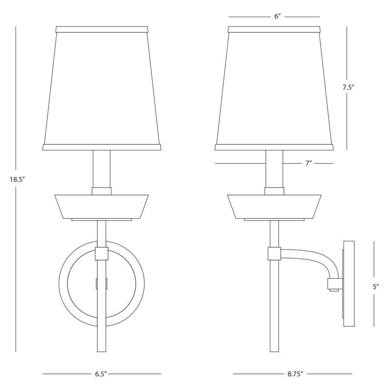 Cristallo Wall Sconce - Modern Brass, Lucite Crystal, Brass