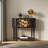 Retro Minimalist Art Console Table with 2 Drawers