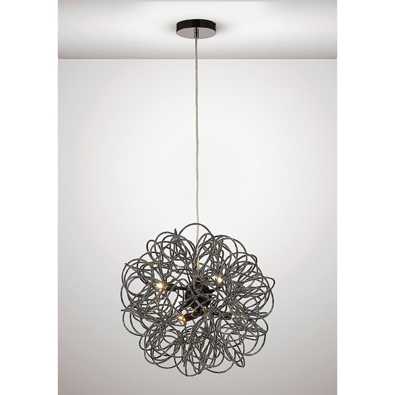 Pershing 6 - Light Geometric Pendant, Black