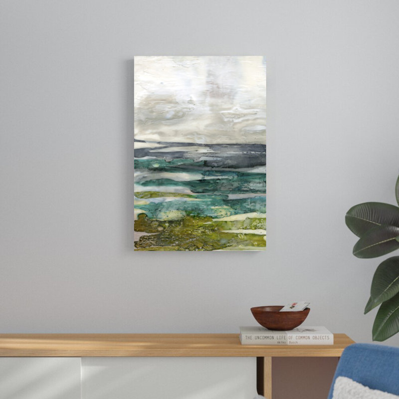 " Crackled Marshland I " by Jennifer Goldberger Painting Print, 30" H x 20" W