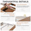 Lit plateforme moderne en bois sans tête de lit avec base étagée et rangement relevable, en bois naturel-1575889939-1575889934