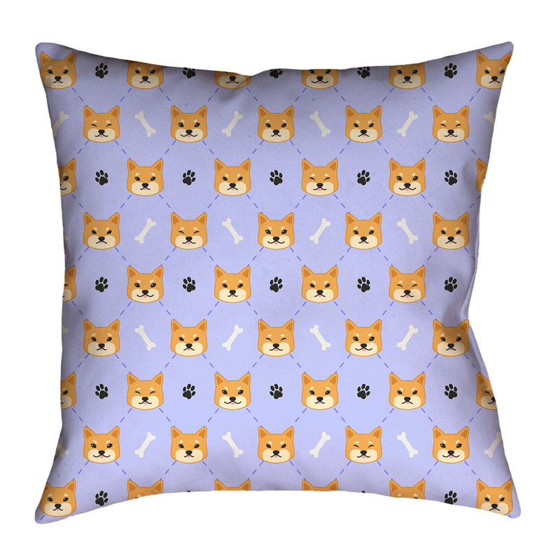Housse de coussin Katelyn Elizabeth, 14 po x 14 po, Bleu, Simili suède