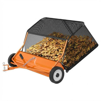 52" Tow-Behind Lawn Sweeper, 26 Cu. Ft. Capacity, Adjustable Brush Height, Easy Dump Rope, Universal Hitch for Tractors & ATVs