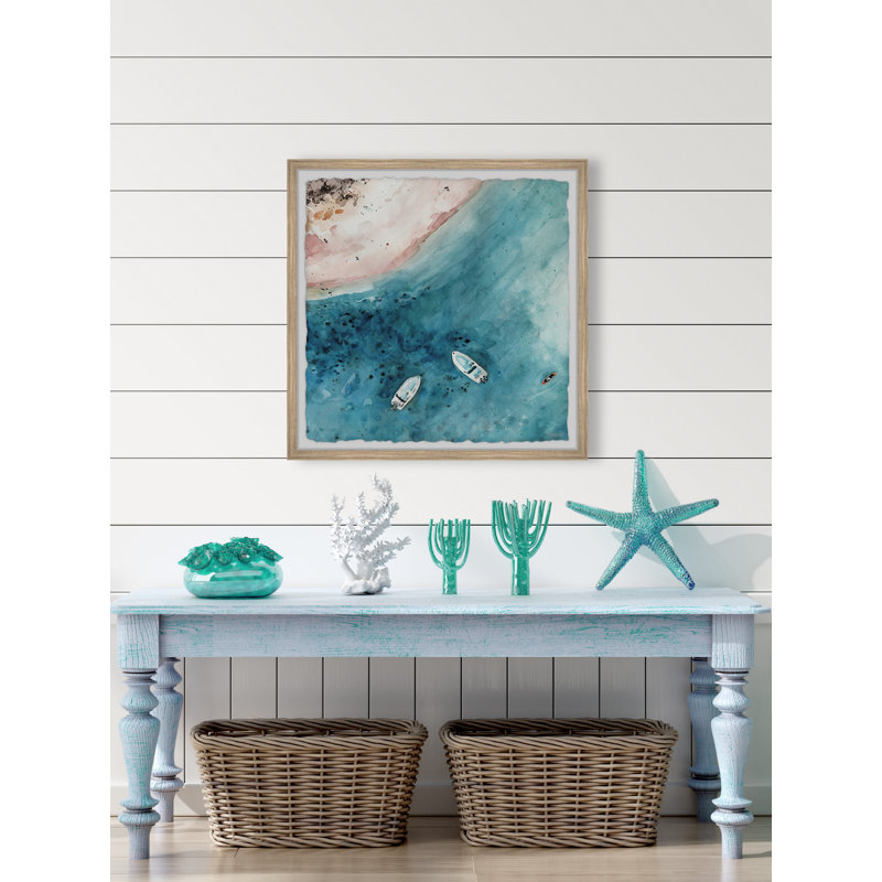 «Ocean From The Top», reproduction sur papier encadrée, H 32 po x l 32 po x P 1,5 po