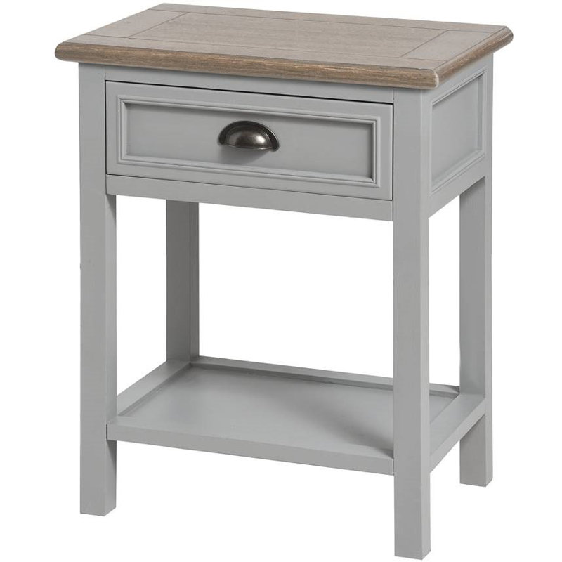 Hopkinton 50cm W Solid Wood Bedside Table