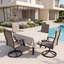 High Back Padded 360° Swivel Outdoor Patio Dining Armchairs, Set of 2-132993321