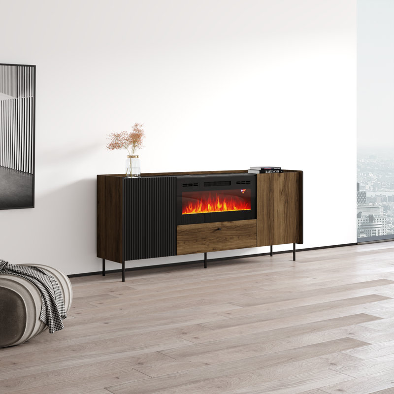 Buffet noir 70,9 po Brandy, Noyer / Noir