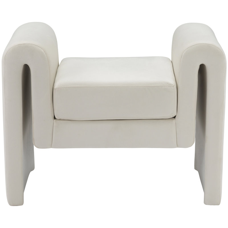 Sloan Upholstered Bench, Cream Velvet