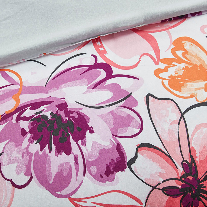 Full/Queen Floral Comforter Set, Queen Comforter + 4 Additional Pieces