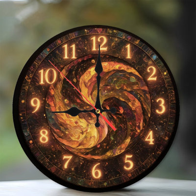 Horloge chiffres avec tourbillon lumineux