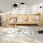 Lit simple compact avec rangement en bois massif pour enfants