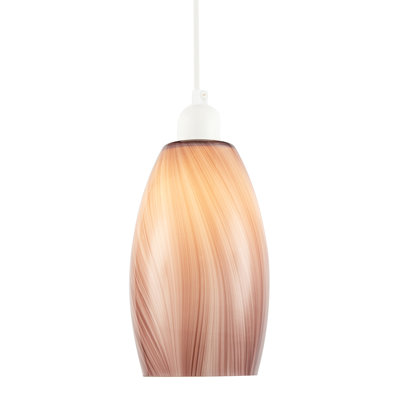 20cm H Glass Round Lamp Shade ( Slip-On )