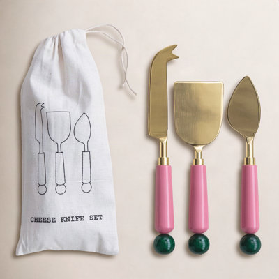 3-Piece Stainless Steel Cheese Knife Set
