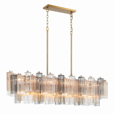 Lustre linéaire à 14 lumières Quinzio
