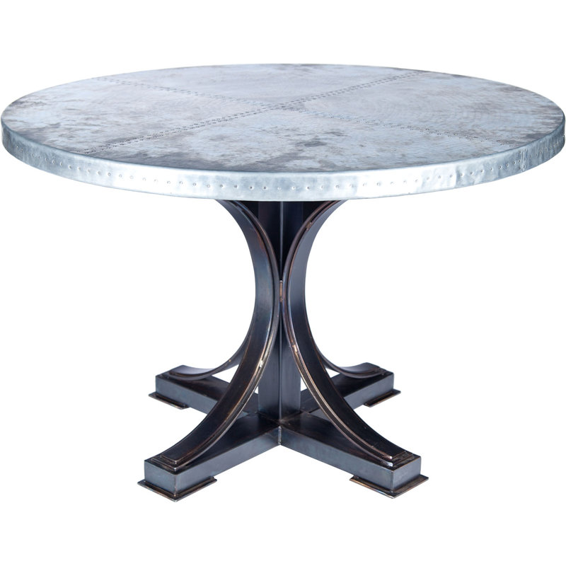 Winston Round Metal Dining Table, 72" W x 72" L