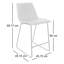 Melendy Upholstered Counter Stool with Metal Frame
