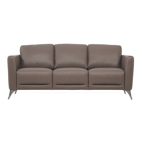 Orren Ellis 83.5'' Leather Sofa | Wayfair