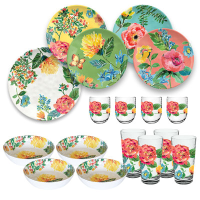 Piece Melamine Dinnerware Set - Service for 4
